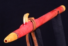 Pink Ivory Native American Flute, Minor, High D-5, #I19E